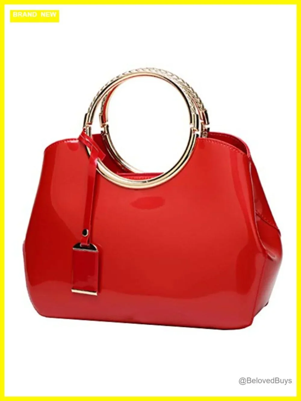 Patent Leather Top Handle Satchel Tote Handbag Patent Leather Purse Crossbody